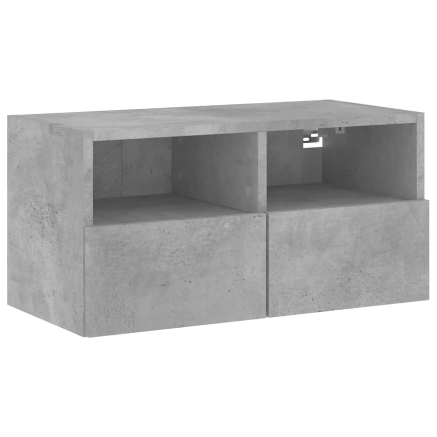 Tv-Wandmeubel 60X30X30 Cm Bewerkt Hout Betongrijs