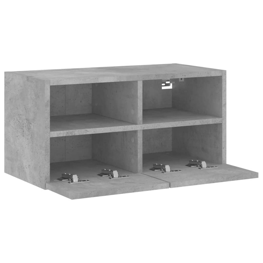 Tv-Wandmeubel 60X30X30 Cm Bewerkt Hout Betongrijs