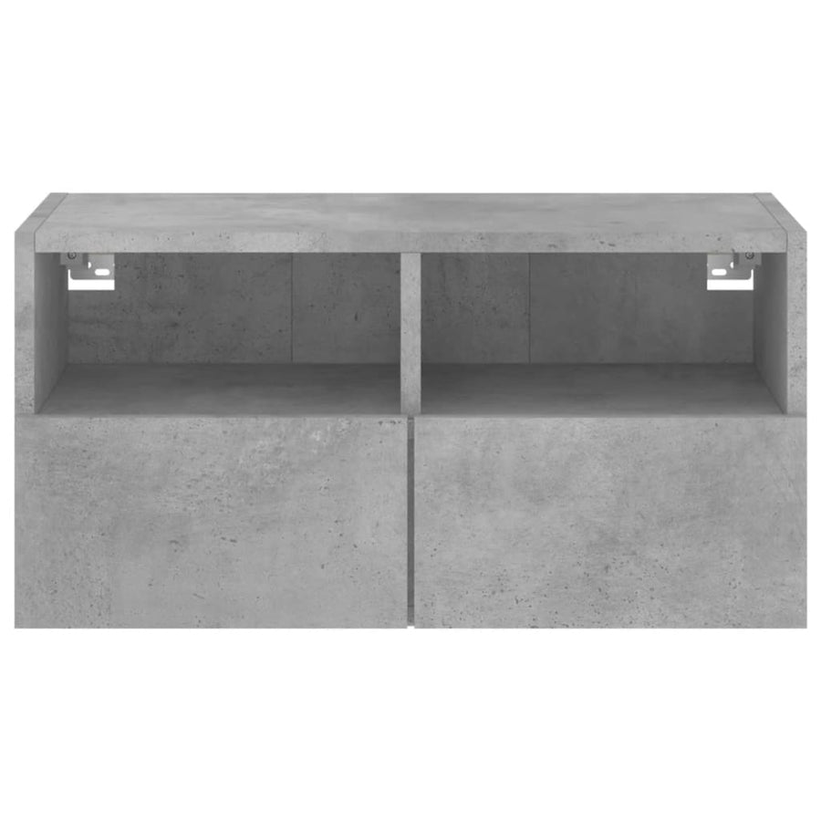 Tv-Wandmeubel 60X30X30 Cm Bewerkt Hout Betongrijs