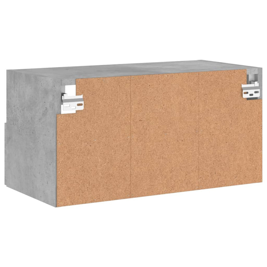 Tv-Wandmeubel 60X30X30 Cm Bewerkt Hout Betongrijs