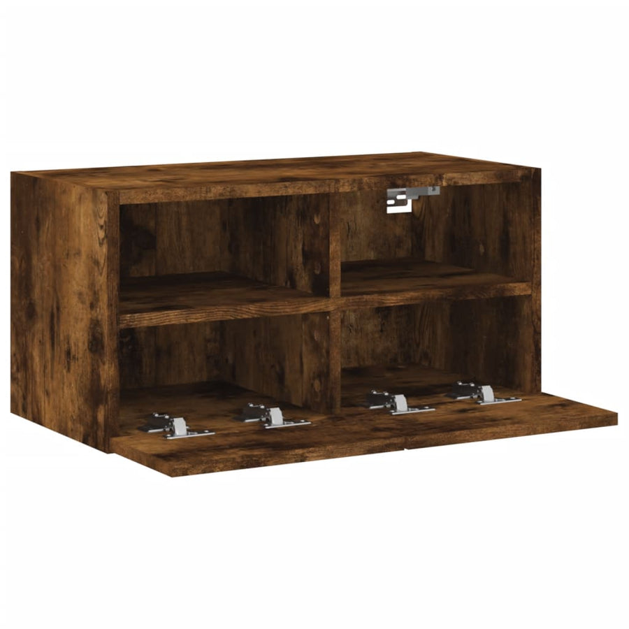 Tv-Wandmeubel 60X30X30 Cm Bewerkt Hout Gerookt Eikenkleurig