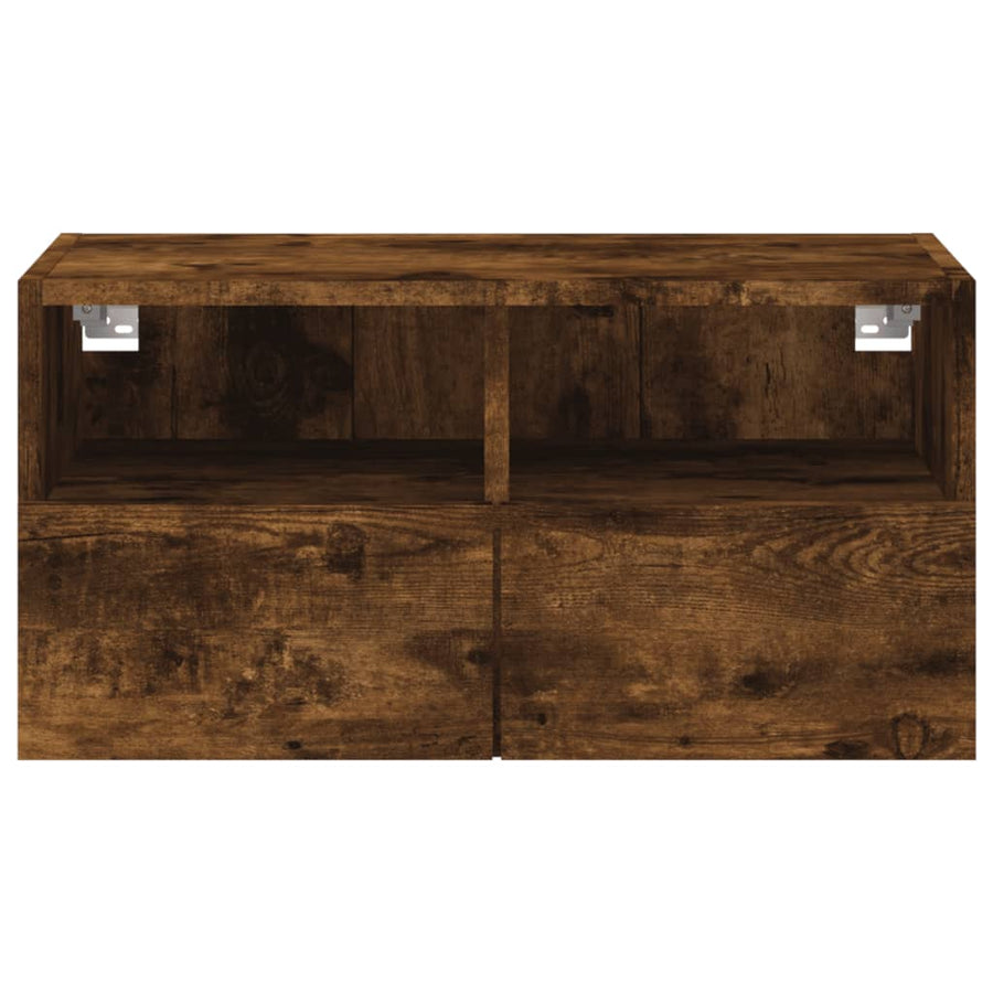 Tv-Wandmeubel 60X30X30 Cm Bewerkt Hout Gerookt Eikenkleurig