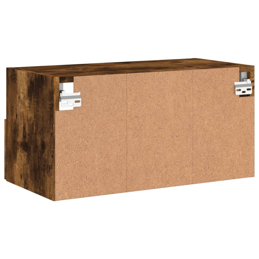 Tv-Wandmeubel 60X30X30 Cm Bewerkt Hout Gerookt Eikenkleurig