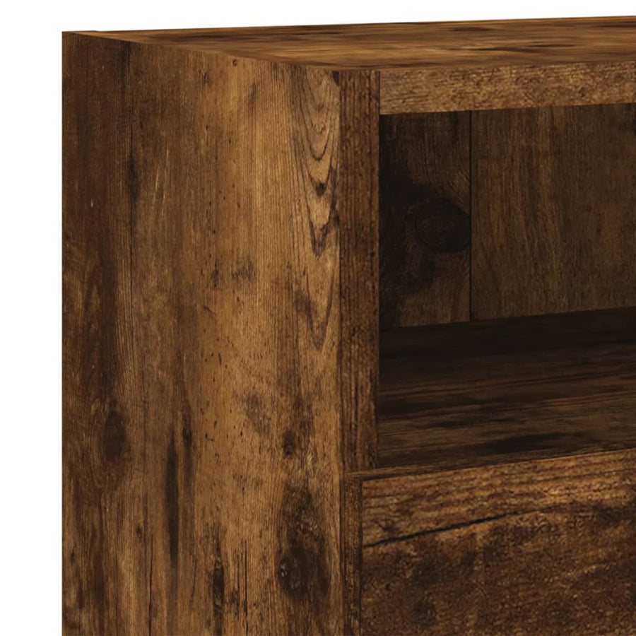 Tv-Wandmeubel 60X30X30 Cm Bewerkt Hout Gerookt Eikenkleurig