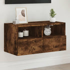 Tv-wandmeubel 60x30x30 cm bewerkt hout gerookt eiken