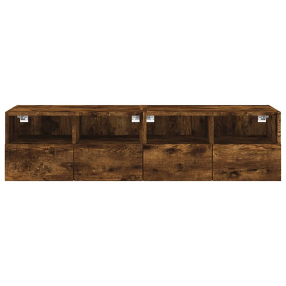 Tv-Wandmeubels 2 St 60X30X30 Cm Bewerkt Hout Gerookt Eikenkleur