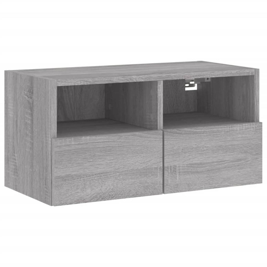Tv-Wandmeubel 60X30X30 Cm Bewerkt Hout Grijs Sonoma Eikenkleur