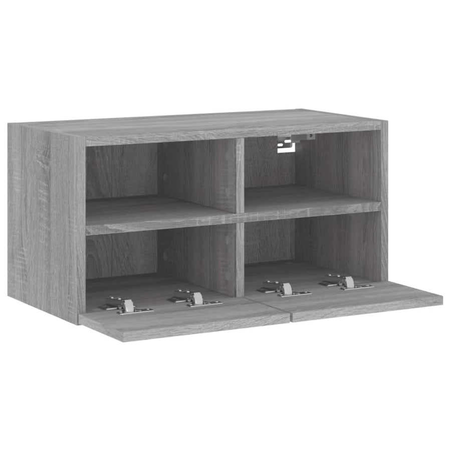 Tv-Wandmeubel 60X30X30 Cm Bewerkt Hout Grijs Sonoma Eikenkleur