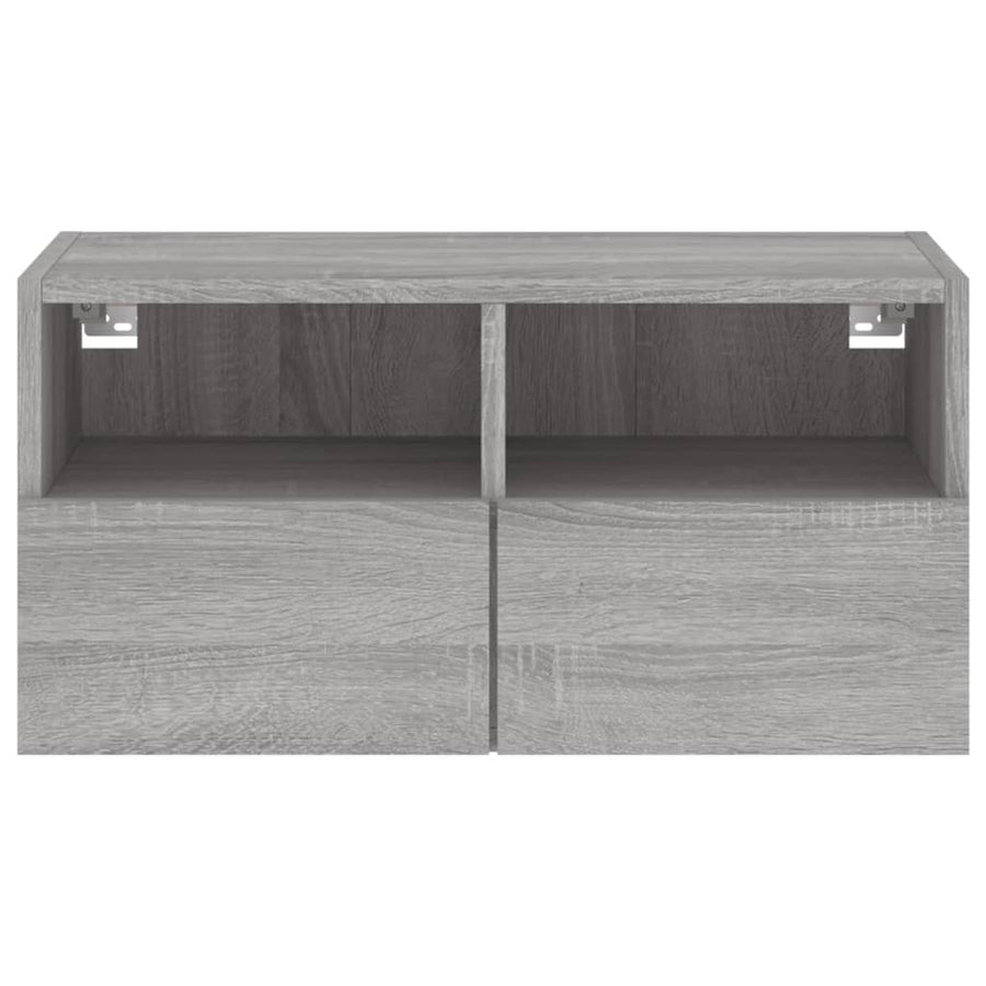 Tv-Wandmeubel 60X30X30 Cm Bewerkt Hout Grijs Sonoma Eikenkleur