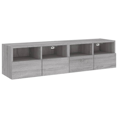 Tv-Wandmeubels 2 St 60X30X30 Cm Bewerkt Hout Grijs Sonoma Eiken