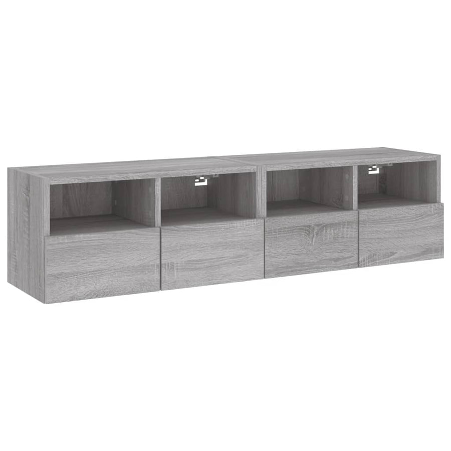 Tv-Wandmeubels 2 St 60X30X30 Cm Bewerkt Hout Grijs Sonoma Eiken