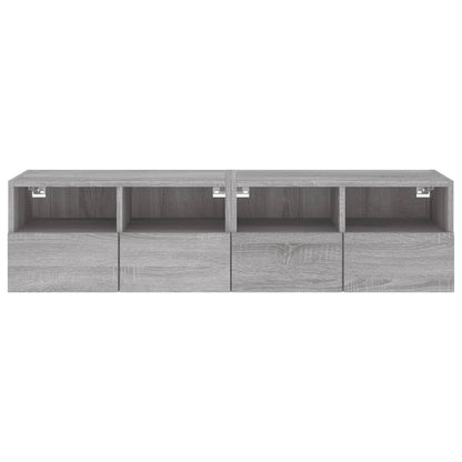 Tv-Wandmeubels 2 St 60X30X30 Cm Bewerkt Hout Grijs Sonoma Eiken