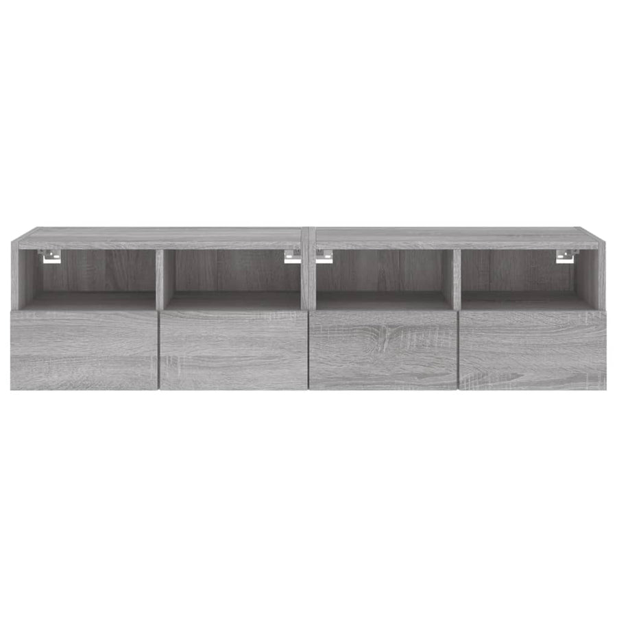 Tv-Wandmeubels 2 St 60X30X30 Cm Bewerkt Hout Grijs Sonoma Eiken