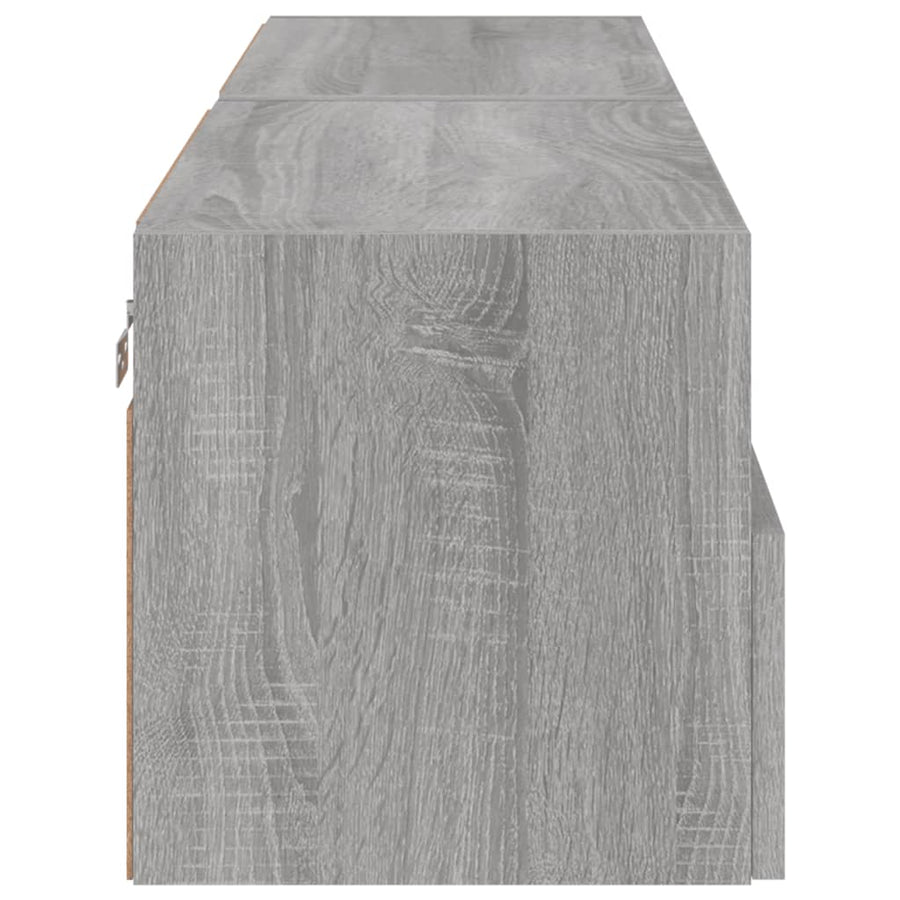 Tv-Wandmeubels 2 St 60X30X30 Cm Bewerkt Hout Grijs Sonoma Eiken