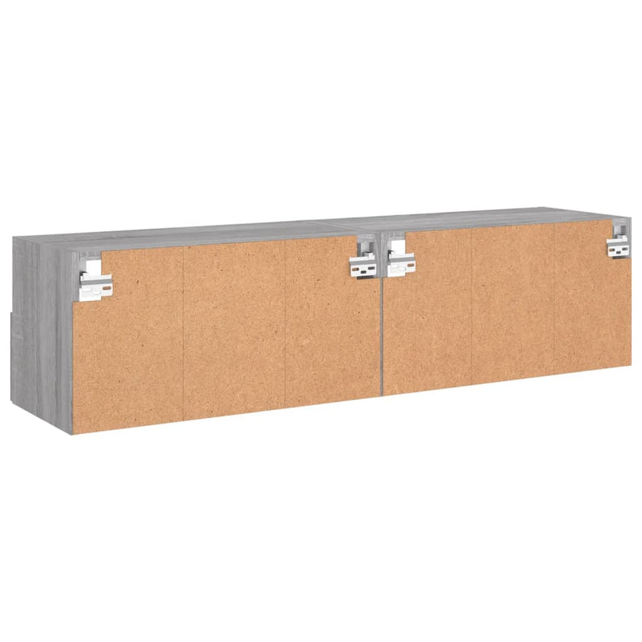 Tv-Wandmeubels 2 St 60X30X30 Cm Bewerkt Hout Grijs Sonoma Eiken