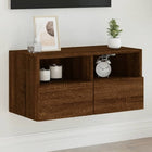 Tv-wandmeubel 60x30x30 cm bewerkt hout bruin
