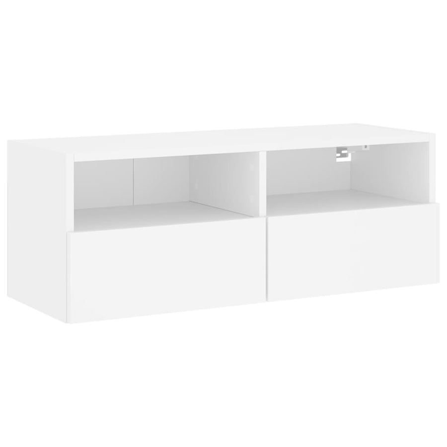Tv-Wandmeubel 80X30X30 Cm Bewerkt Hout 1 80 cm Wit
