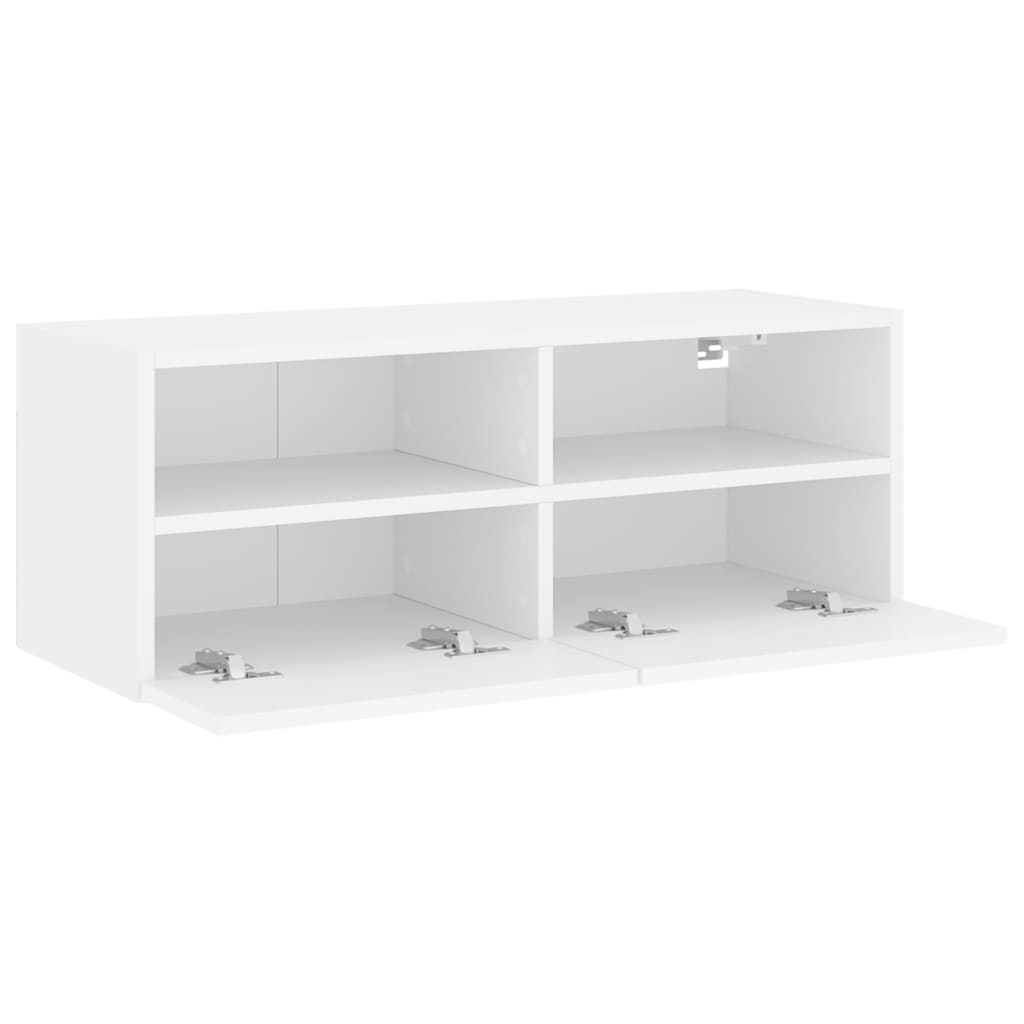 Tv-Wandmeubel 80X30X30 Cm Bewerkt Hout 1 80 cm Wit