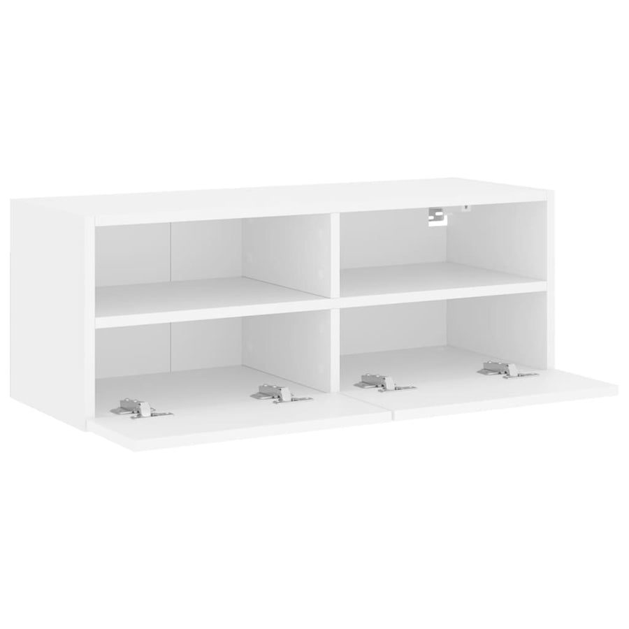 Tv-Wandmeubel 80X30X30 Cm Bewerkt Hout 1 80 cm Wit