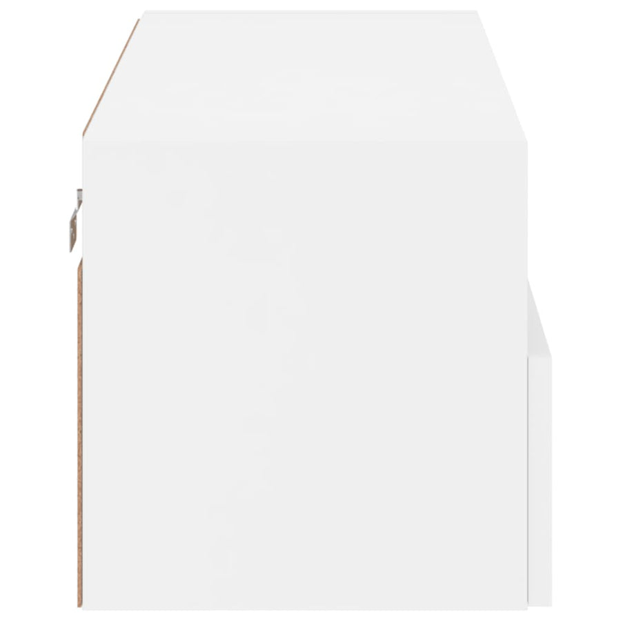Tv-Wandmeubel 80X30X30 Cm Bewerkt Hout 1 80 cm Wit