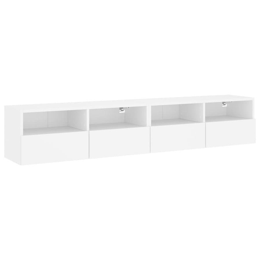 Tv-Wandmeubels 2 St 80X30X30 Cm Bewerkt Hout Wit