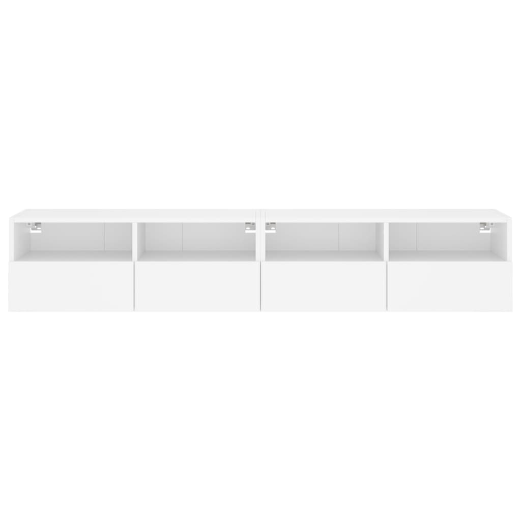 Tv-Wandmeubels 2 St 80X30X30 Cm Bewerkt Hout Wit