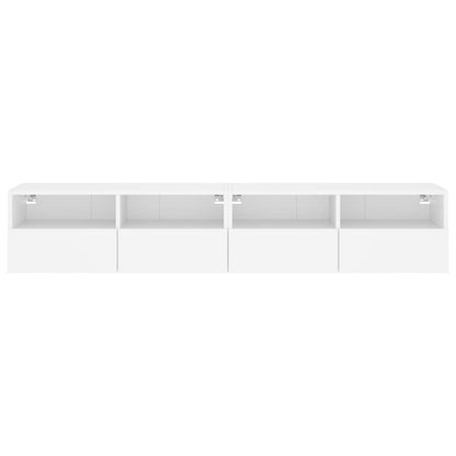 Tv-Wandmeubels 2 St 80X30X30 Cm Bewerkt Hout Wit