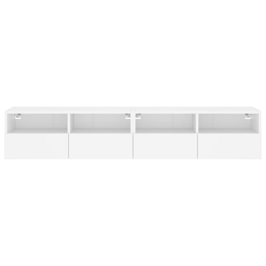 Tv-Wandmeubels 2 St 80X30X30 Cm Bewerkt Hout Wit