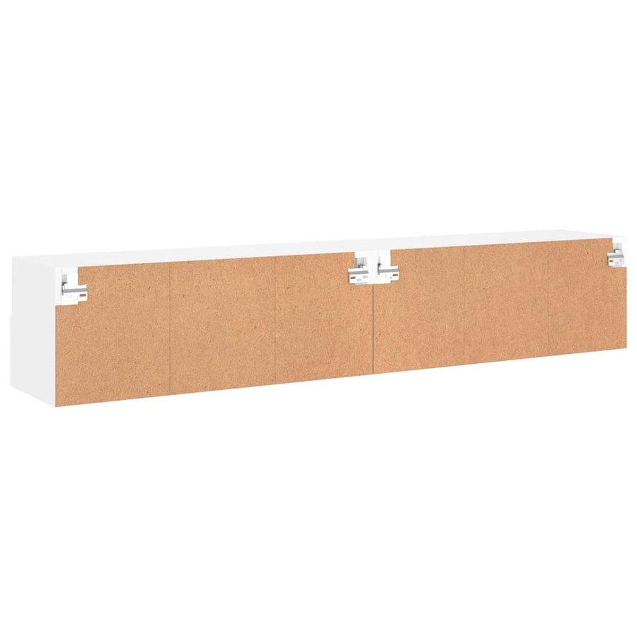 Tv-Wandmeubels 2 St 80X30X30 Cm Bewerkt Hout Wit
