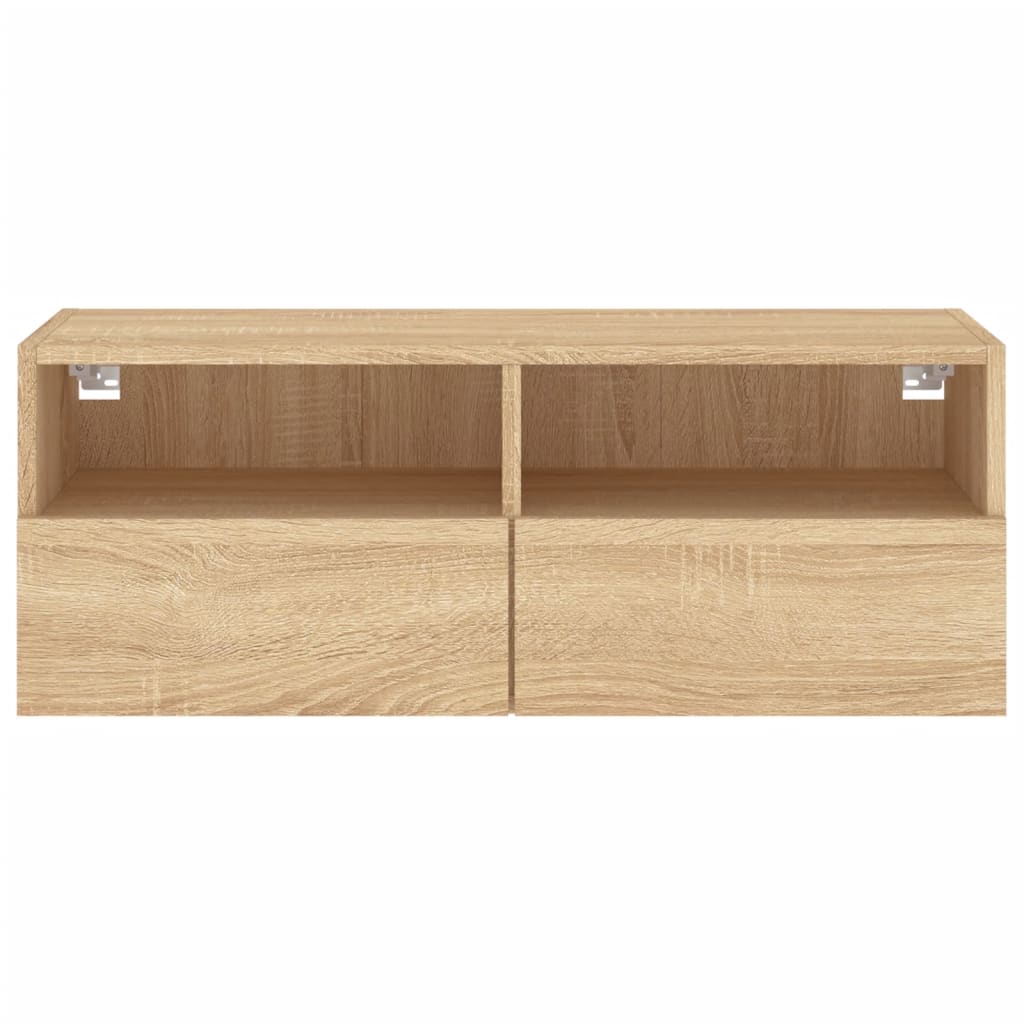 Tv-Wandmeubel 80X30X30 Cm Bewerkt Hout Sonoma Eikenkleurig