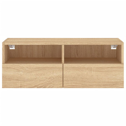 Tv-Wandmeubel 80X30X30 Cm Bewerkt Hout Sonoma Eikenkleurig