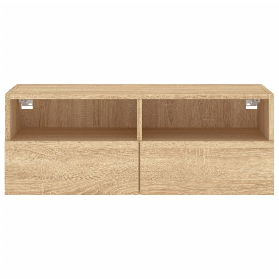 Tv-Wandmeubel 80X30X30 Cm Bewerkt Hout Sonoma Eikenkleurig