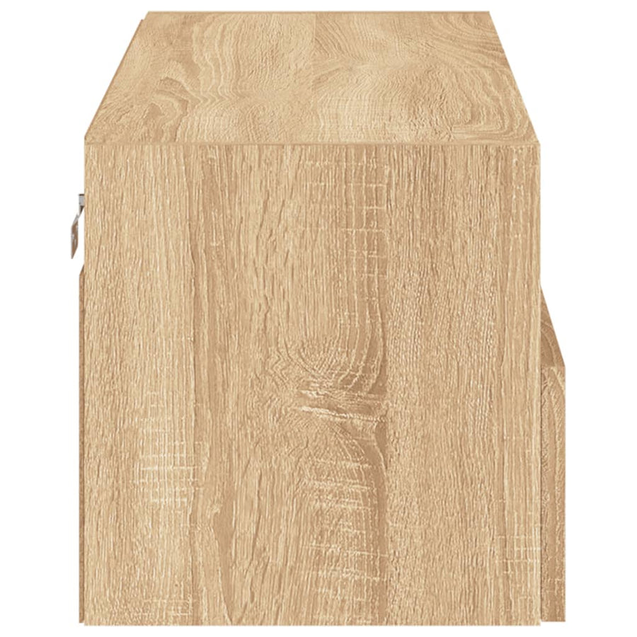 Tv-Wandmeubel 80X30X30 Cm Bewerkt Hout Sonoma Eikenkleurig