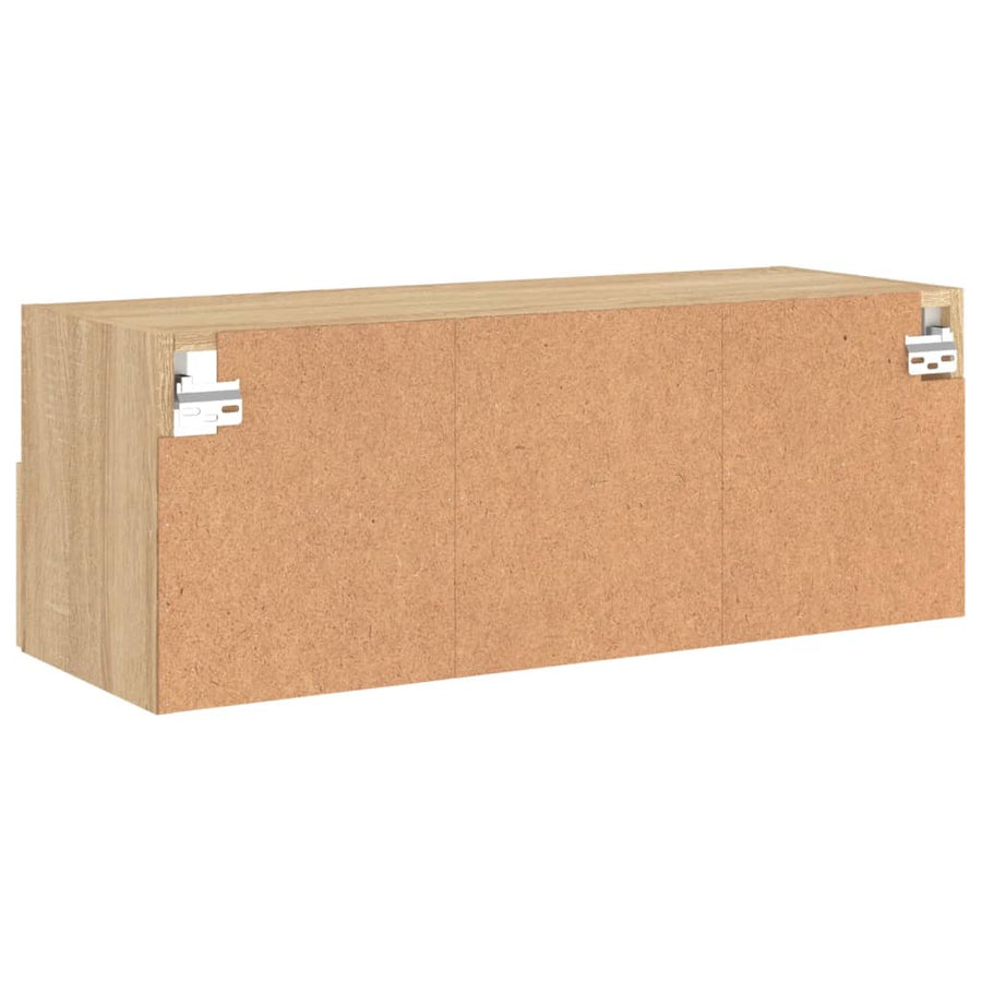 Tv-Wandmeubel 80X30X30 Cm Bewerkt Hout Sonoma Eikenkleurig