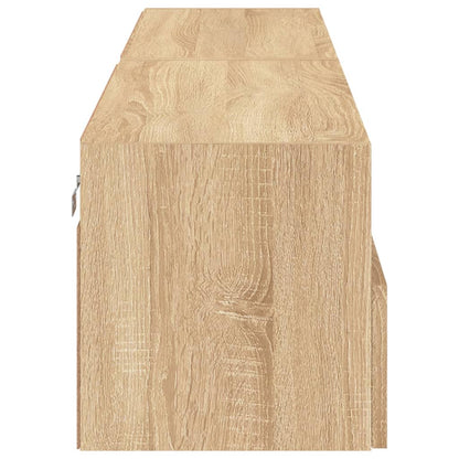 Tv-Wandmeubels 2 St 80X30X30 Cm Bewerkt Hout Sonoma Eikenkleur
