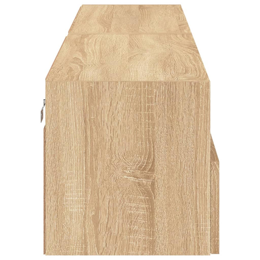 Tv-Wandmeubels 2 St 80X30X30 Cm Bewerkt Hout Sonoma Eikenkleur