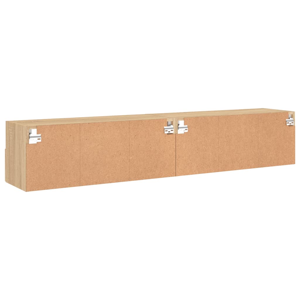 Tv-Wandmeubels 2 St 80X30X30 Cm Bewerkt Hout Sonoma Eikenkleur