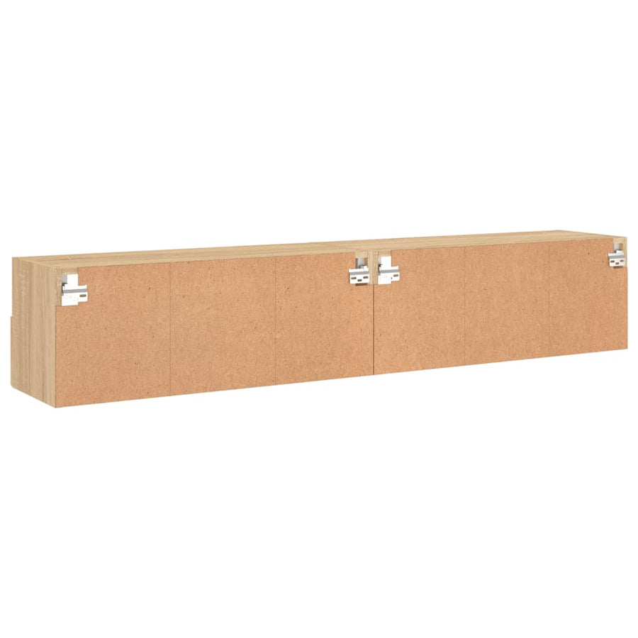 Tv-Wandmeubels 2 St 80X30X30 Cm Bewerkt Hout Sonoma Eikenkleur