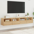 Tv-wandmeubels 2 st 80x30x30 cm bewerkt hout