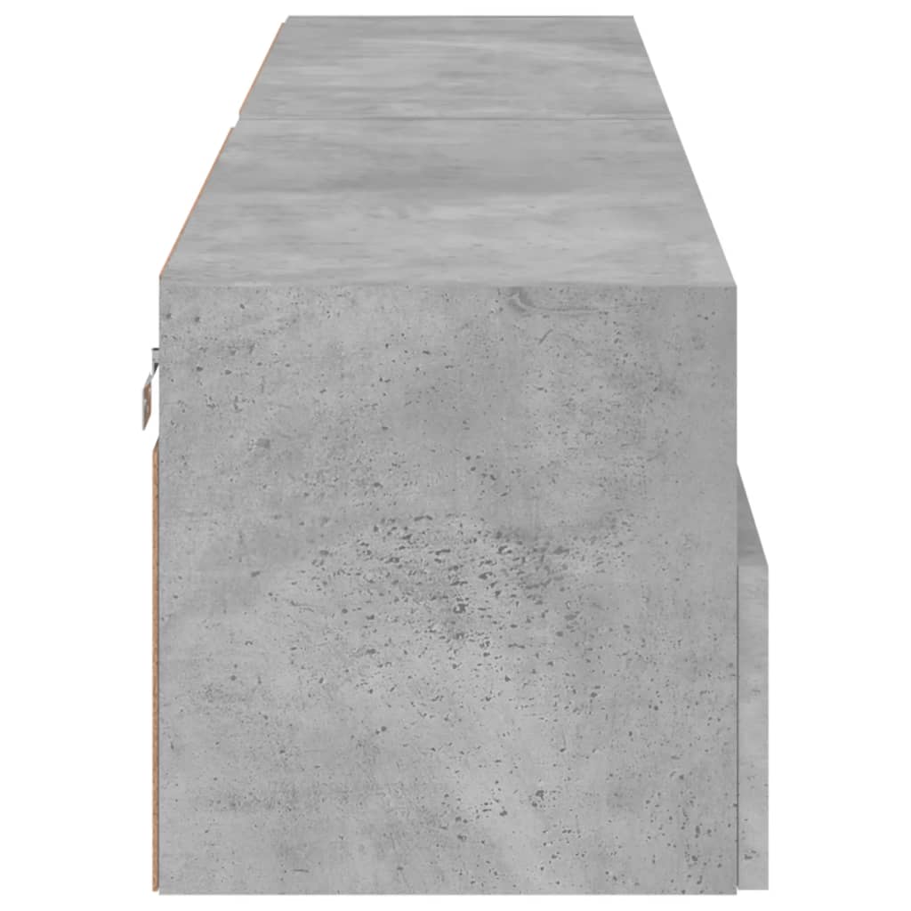 Tv-Wandmeubels 2 St 80X30X30 Cm Bewerkt Hout Betongrijs