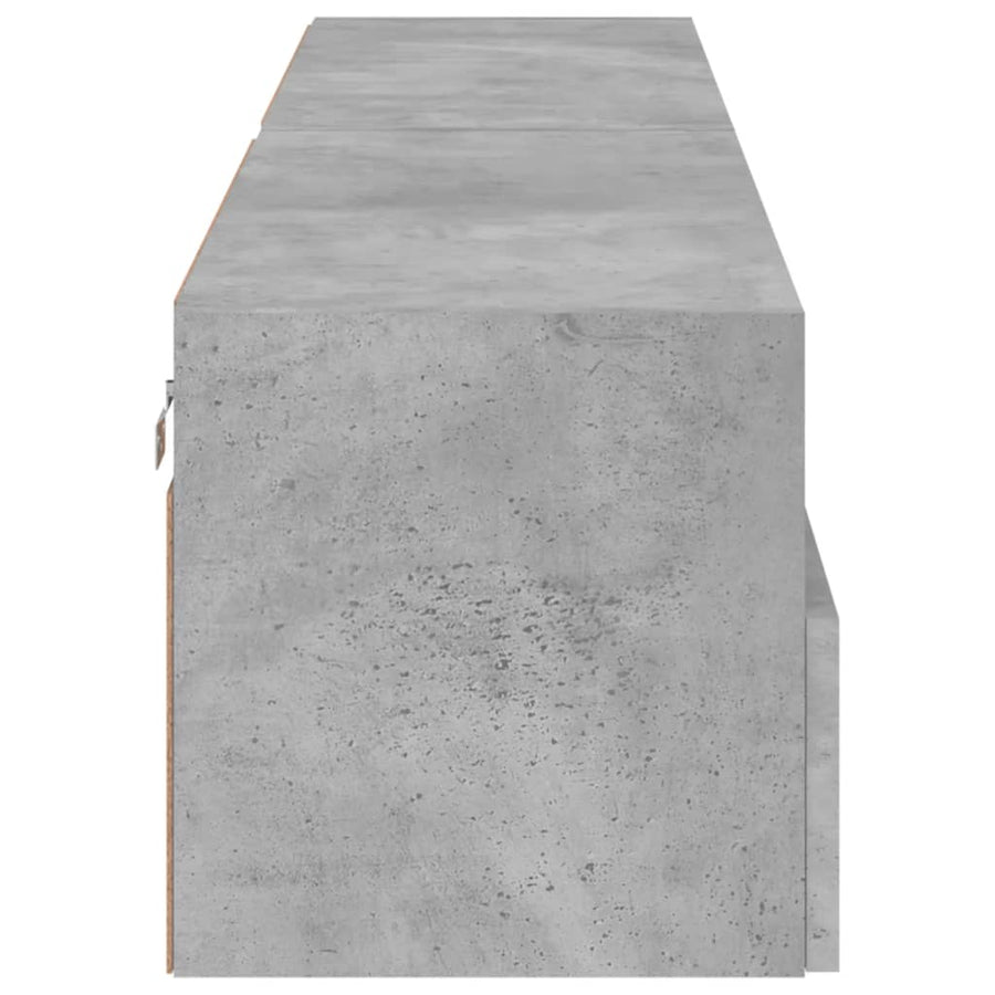Tv-Wandmeubels 2 St 80X30X30 Cm Bewerkt Hout Betongrijs