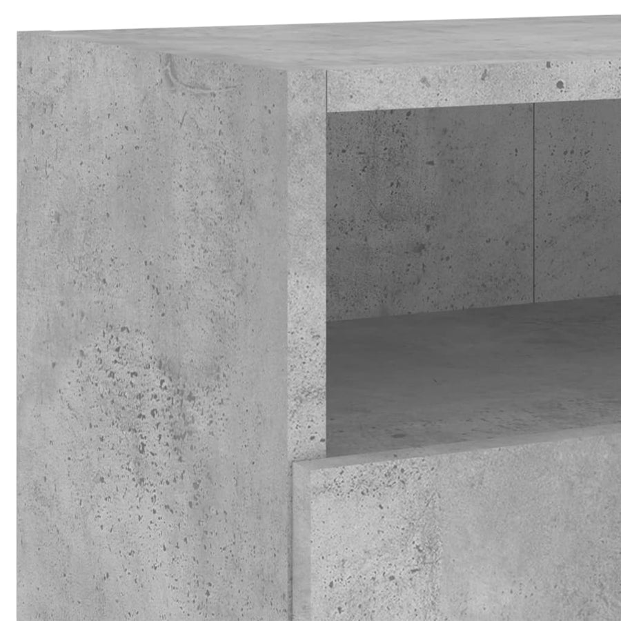 Tv-Wandmeubels 2 St 80X30X30 Cm Bewerkt Hout Betongrijs