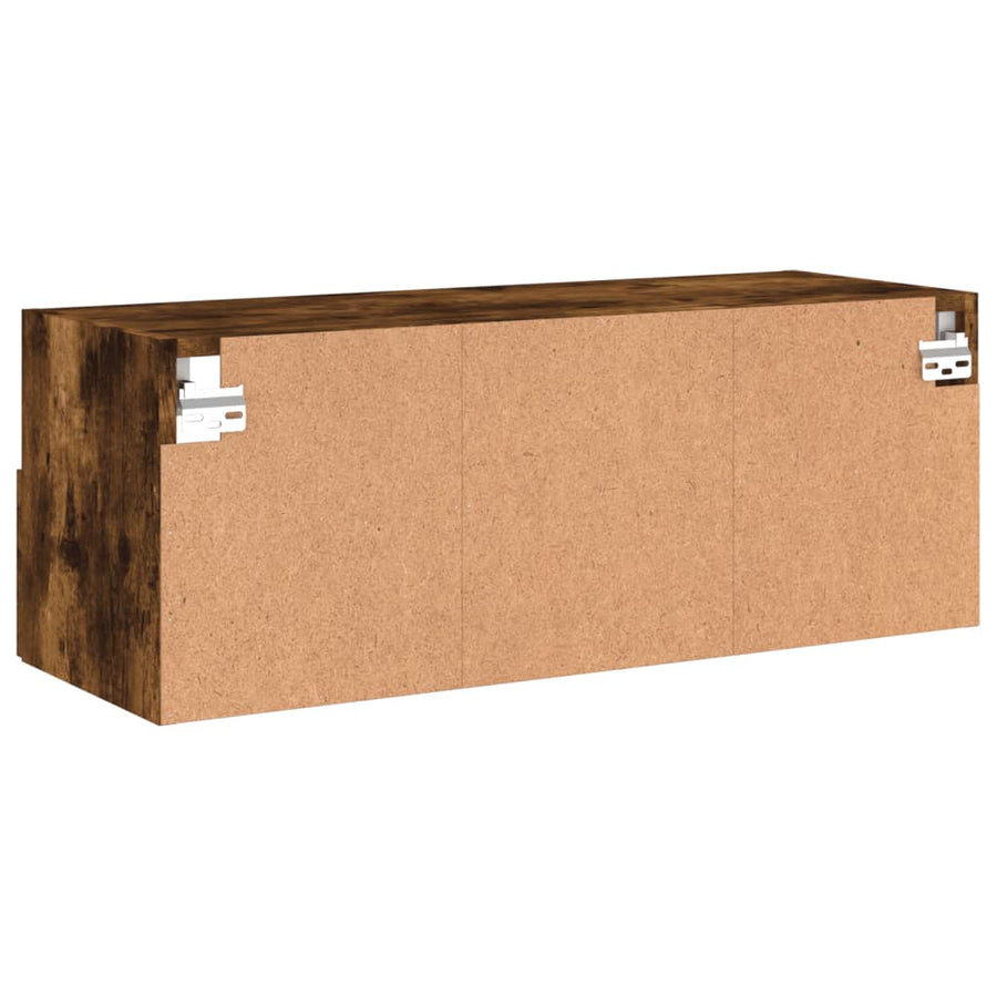 Tv-Wandmeubel 80X30X30 Cm Bewerkt Hout Gerookt Eikenkleurig