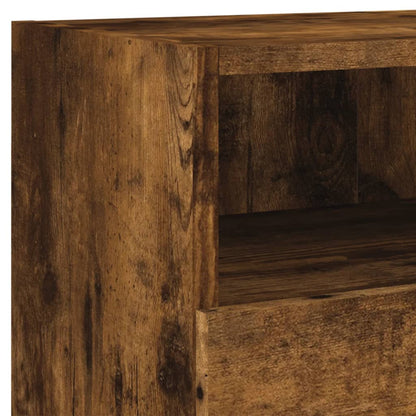 Tv-Wandmeubel 80X30X30 Cm Bewerkt Hout Gerookt Eikenkleurig