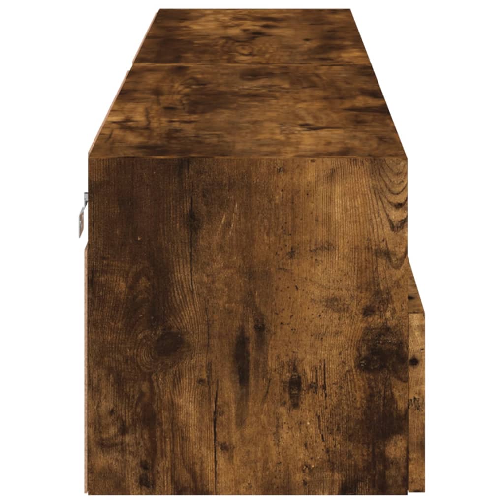 Tv-wandmeubels 2 st 80x30x30 cm bewerkt hout gerookt eikenkleur