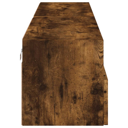Tv-wandmeubels 2 st 80x30x30 cm bewerkt hout gerookt eikenkleur