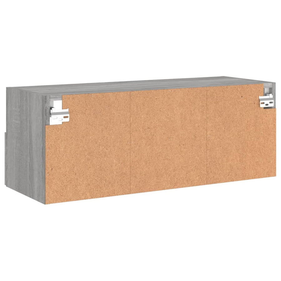 Tv-Wandmeubel 80X30X30 Cm Bewerkt Hout Grijs Sonoma Eikenkleur