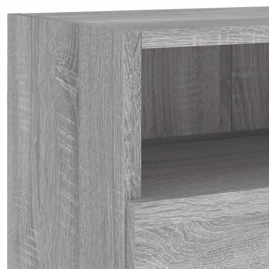 Tv-Wandmeubel 80X30X30 Cm Bewerkt Hout Grijs Sonoma Eikenkleur