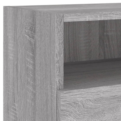 Tv-Wandmeubel 80X30X30 Cm Bewerkt Hout Grijs Sonoma Eikenkleur