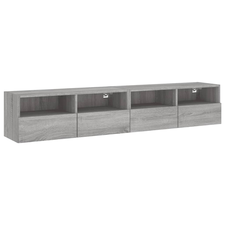 Tv-Wandmeubels 2 St 80X30X30 Cm Bewerkt Hout Grijs Sonoma Eiken
